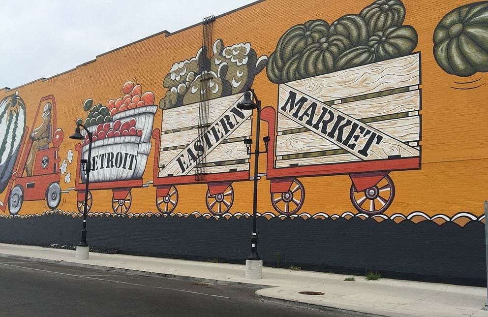 A picture of the Eastern Market mural