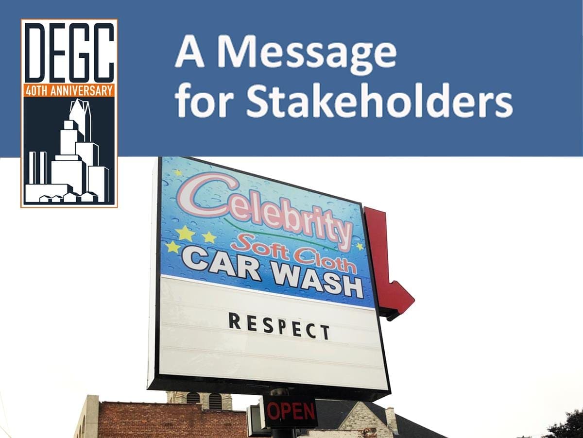A car wash sign that has "Respect" labeled on it