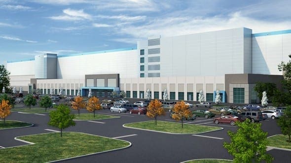 A rendering of the new Amazon facility at State Fairgrounds